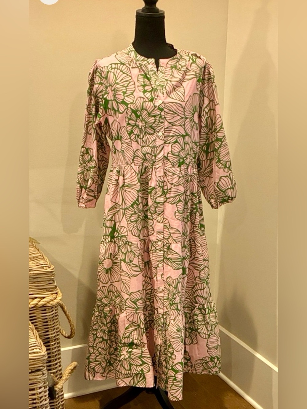 Philosophy Pink and Green Maxi Dress